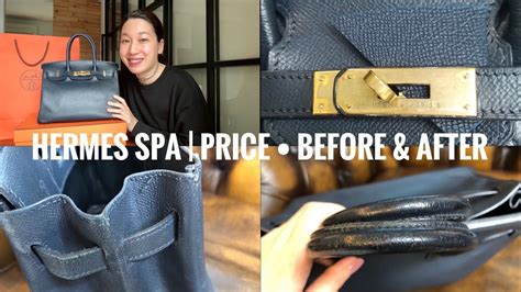 how much does hermes spa treatment cost|Hermes bag restoration near me.